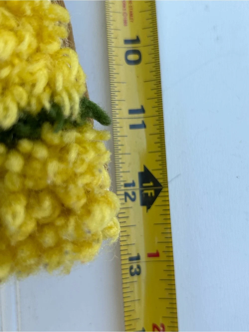 Vintage Pillow Handmade Yellow Owl Latch Hook Cottagecore Throw 12x12